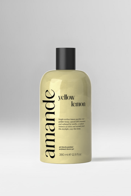 yellow lemon shower gel