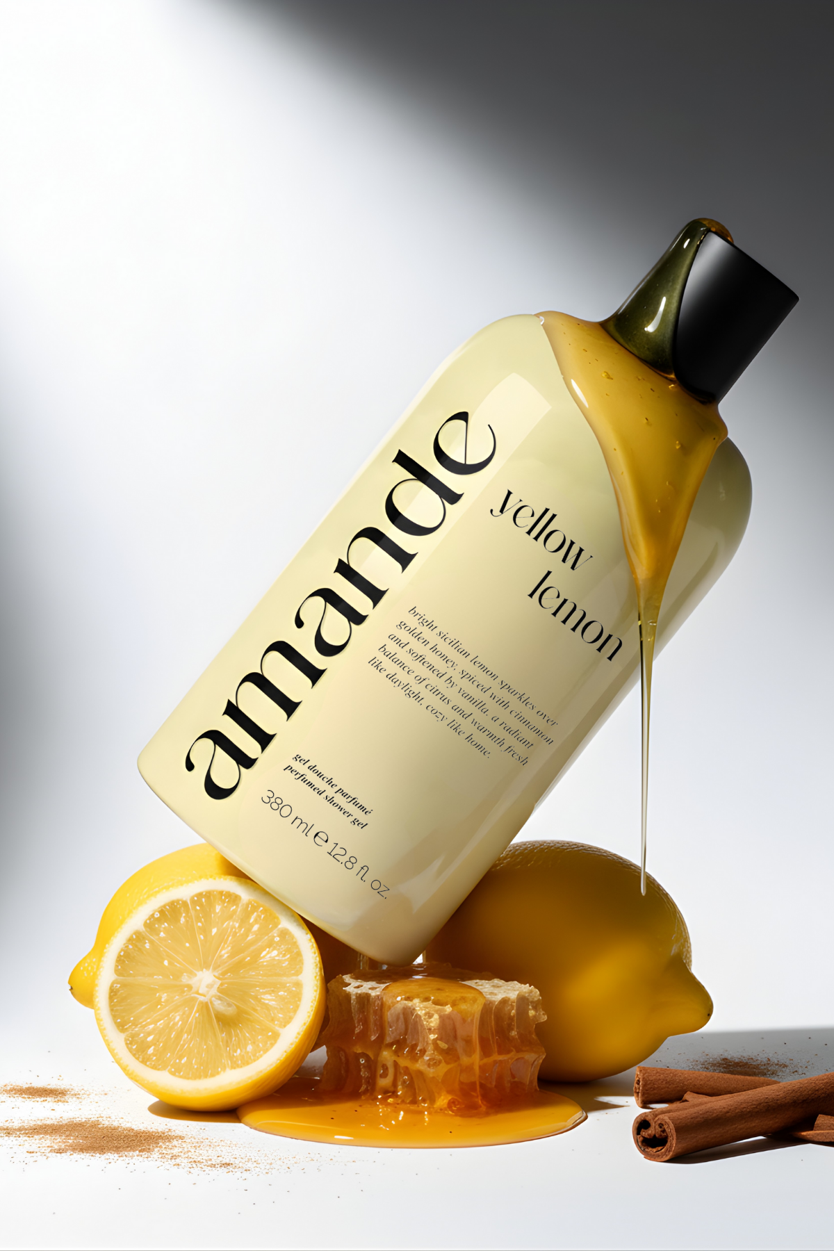 yellow lemon shower gel